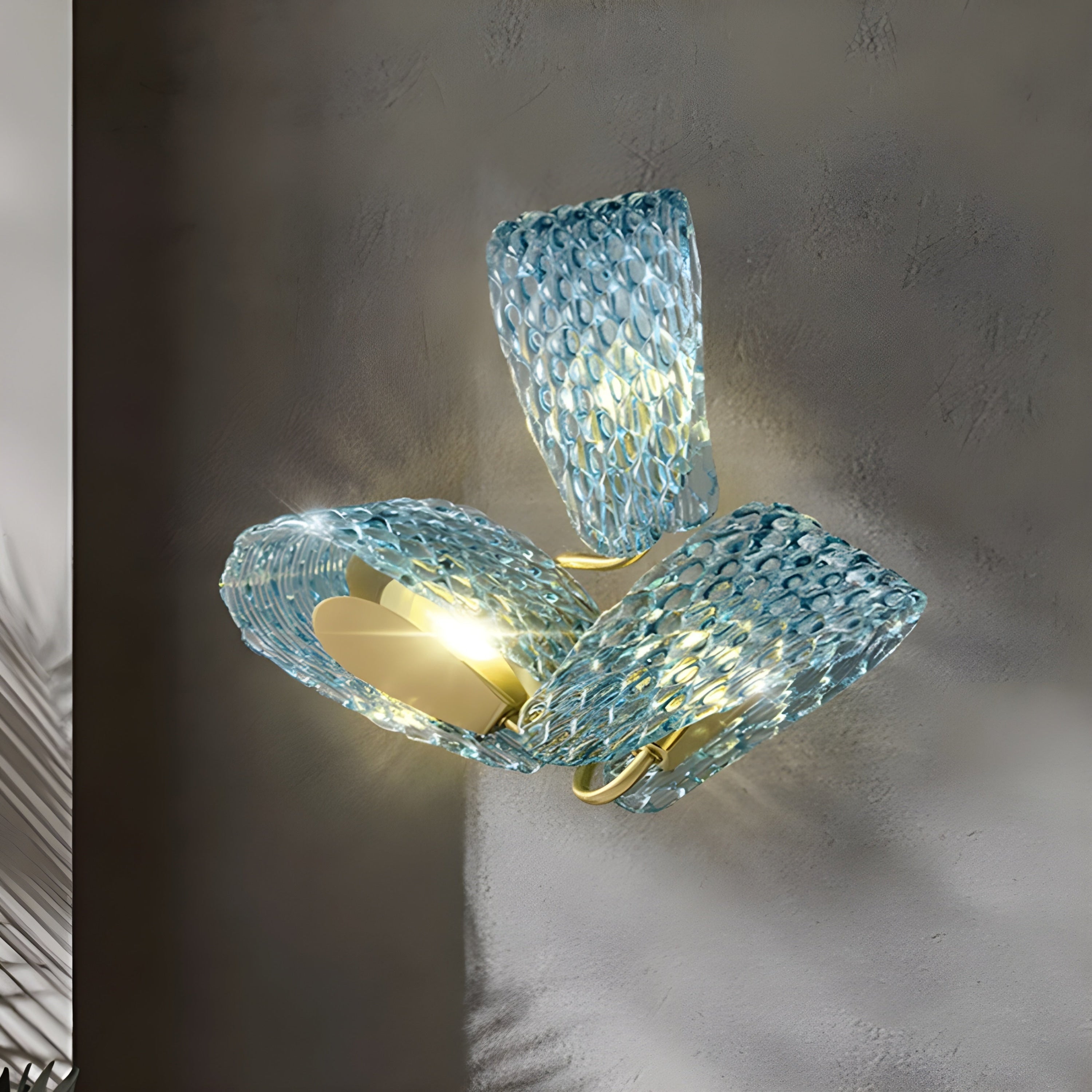 Blue Crystal Bows Wall Light Fixtures | Luxury Lamp For Living Room Dining Hotel - Modern Sconces