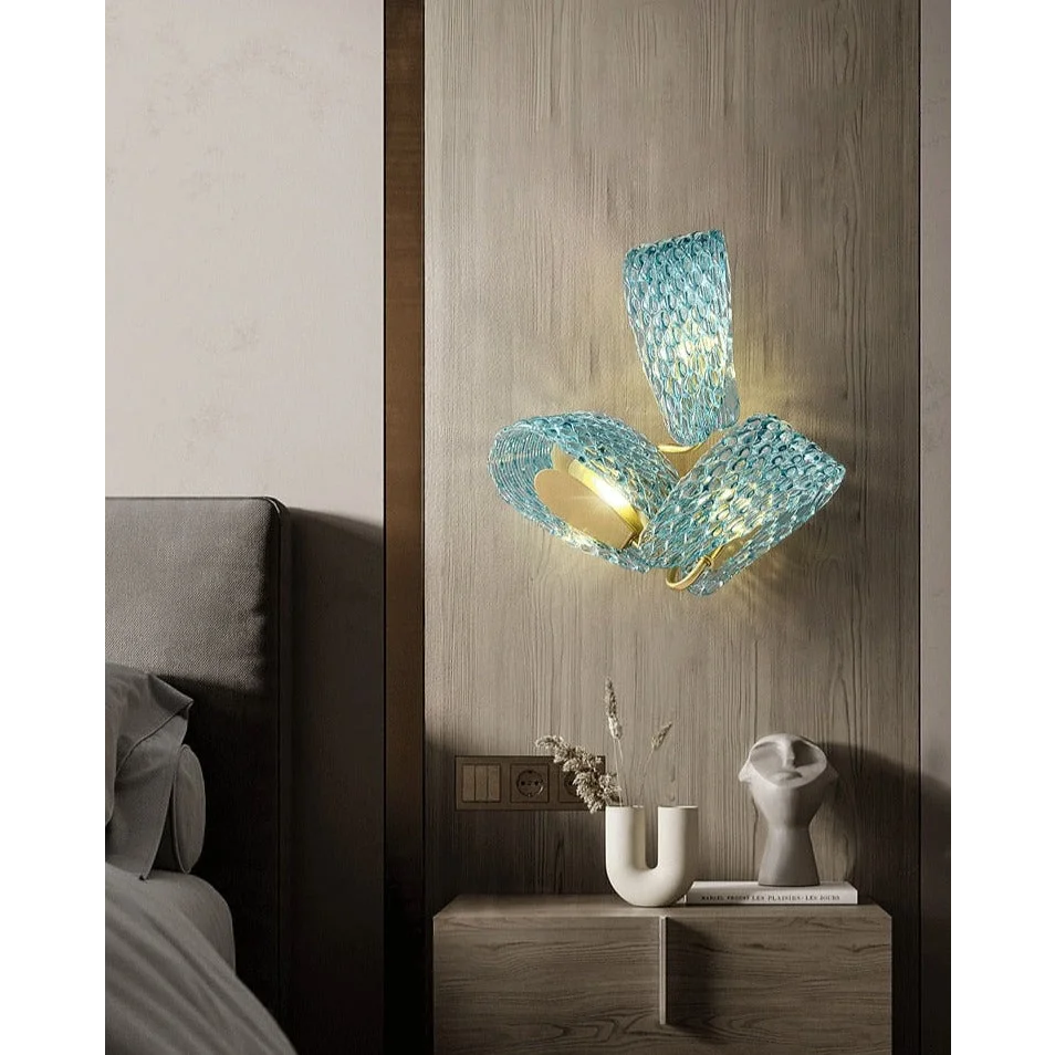 Blue Ribbon Crystal Wall Sconces | Luxury Lamps for Living Room Dining Hotel