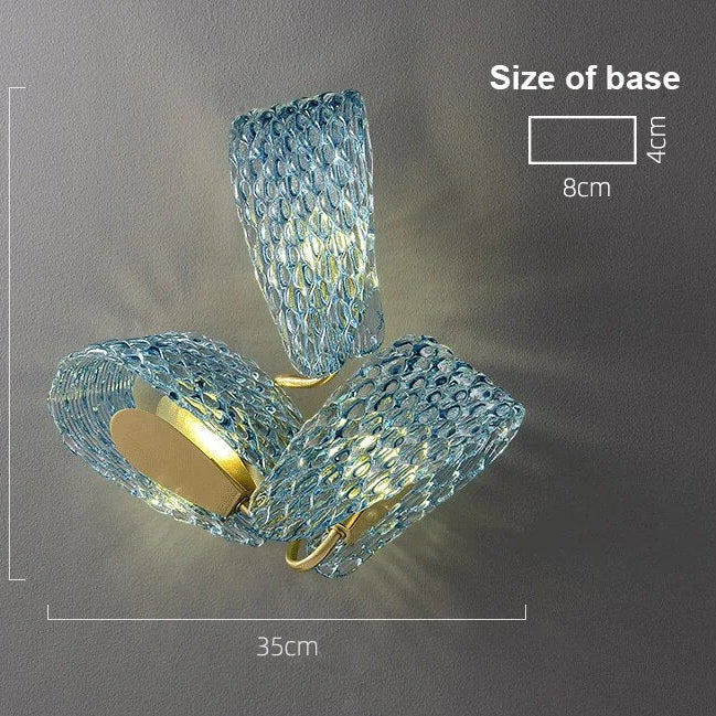 Blue Ribbon Crystal Wall Sconces | Luxury Lamps for Living Room Dining Hotel