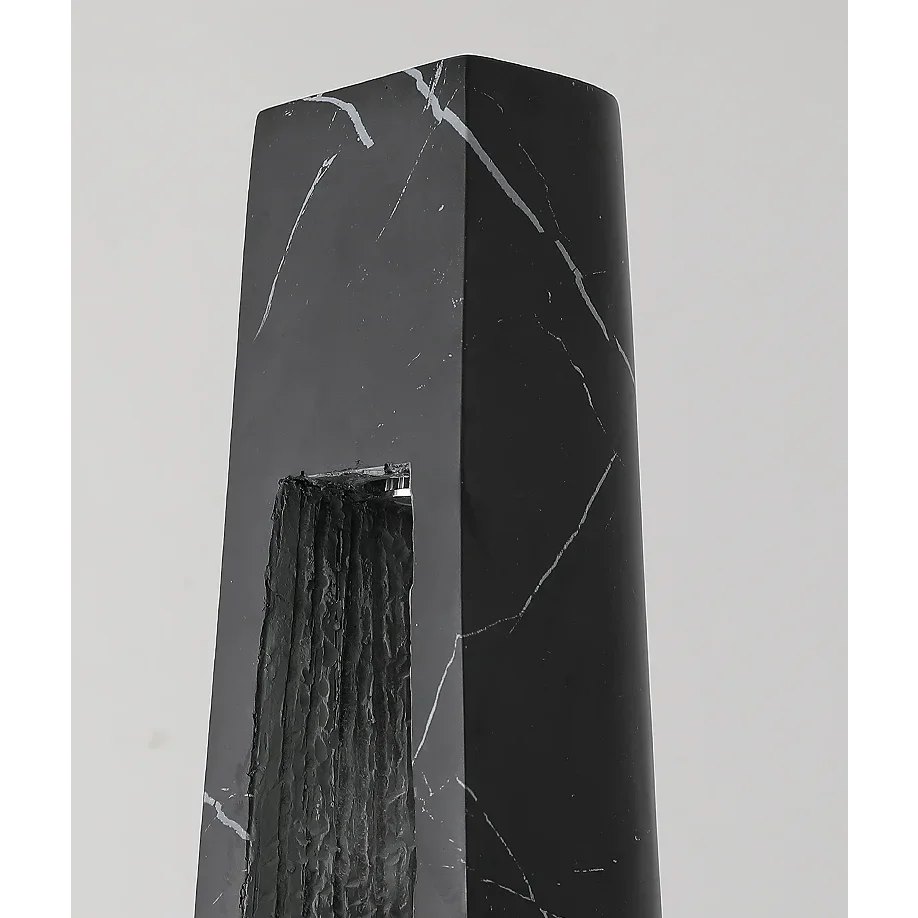 Marble-look Floor Lamp 165cm | Black Resin Column Standing Modern Minimalist Living & Study Casalolalights Luxury Lamps