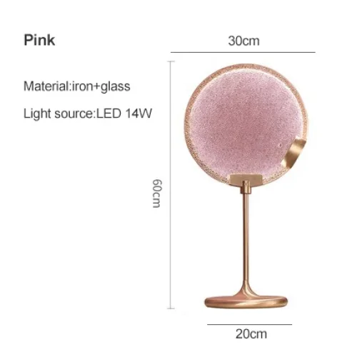 Mansiero Green Brass Glass Table Lamp for Bedroom Living Room