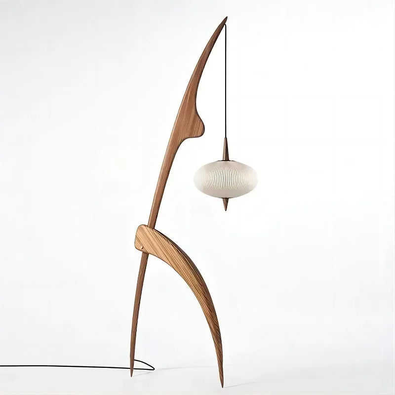Wood Floor Lamp | Handcrafted | Modern Design | Mantis for Living Room Bedroom