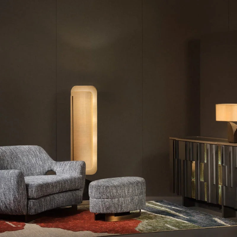 Unique Floor Lamps for Bedroom Living Room | Artisan | Linen and Resin Finish