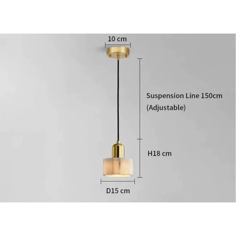 Marble Copper Cord Pendant Lights for Bedside Kitchen Dining Room