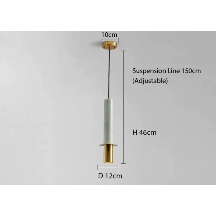 Marble Copper Cord Pendant Lights for Bedside Kitchen Dining Room