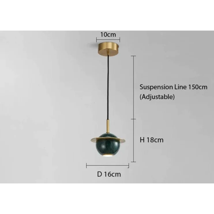 Solid Marble Pendant Light | Contemporary Art Deco | Brushed Copper Geometric | Casalola Lights Casalolalights Luxury