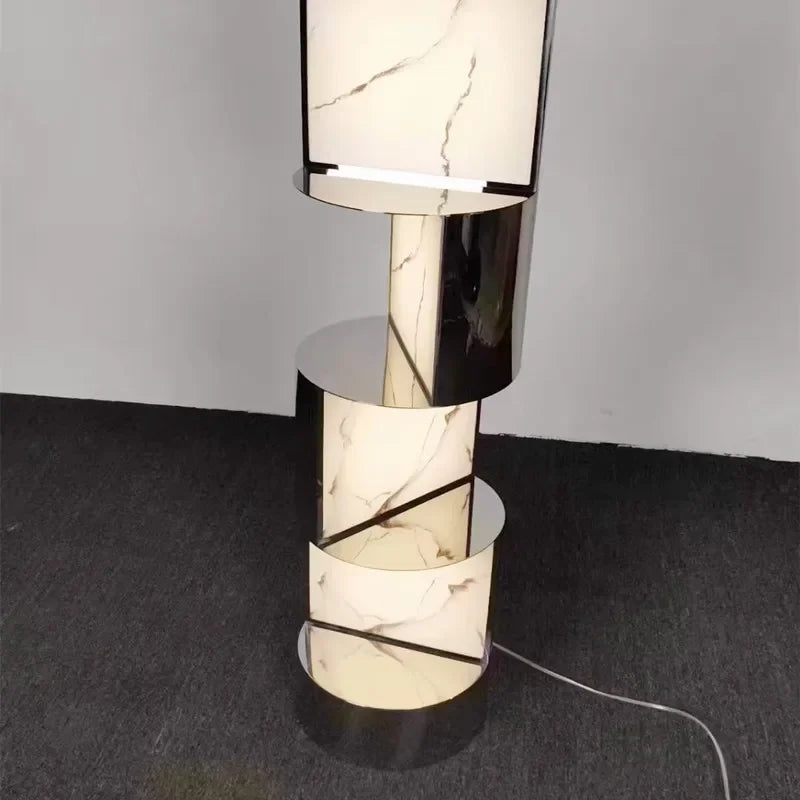 Mordern Luxury Marble Effect Led Floor Lamp for Living Room