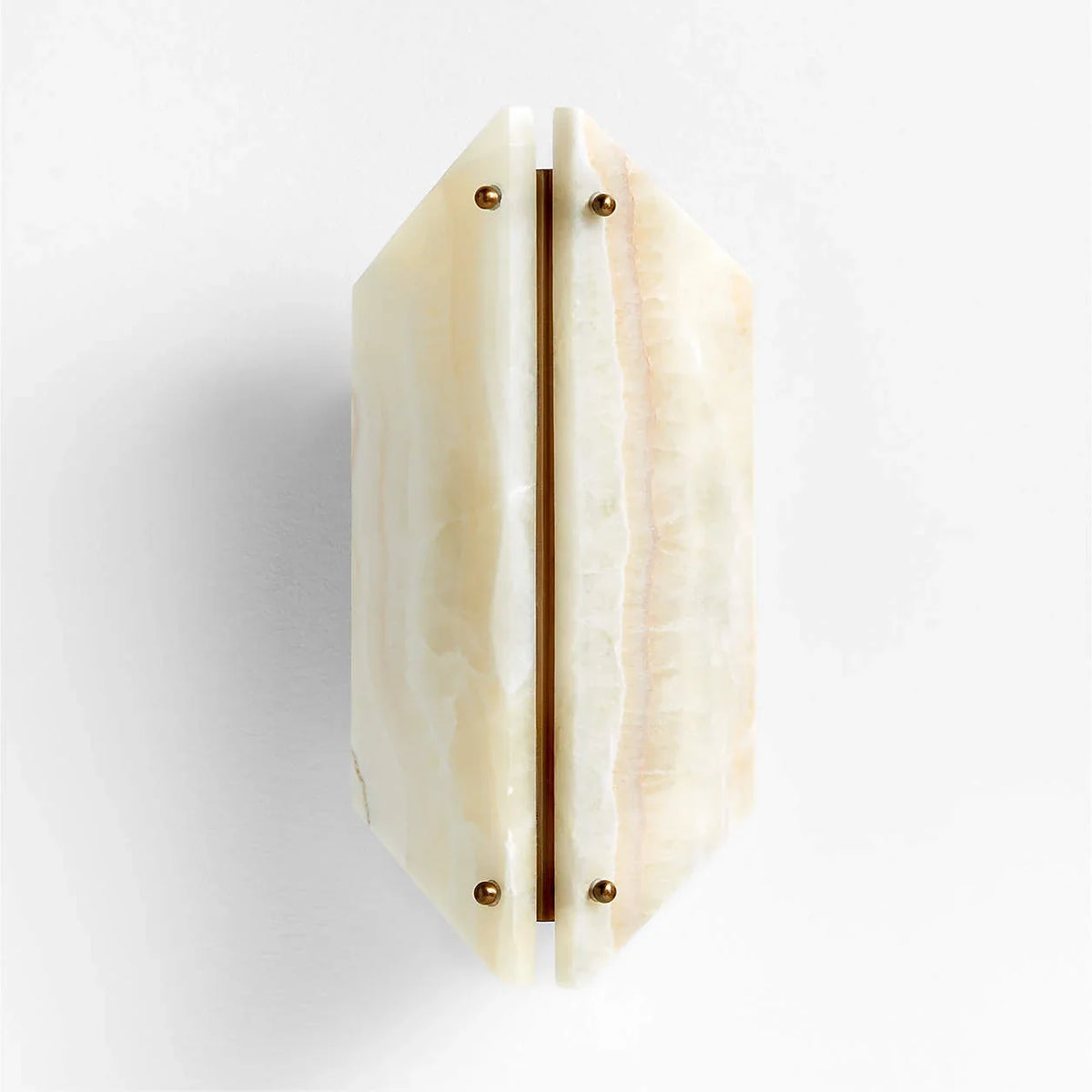 Marble Geometric Wall Sconce | Angled Onyx-style Stone & Copper 35cm Modern Minimalist Hallway Casalolalights Luxury
