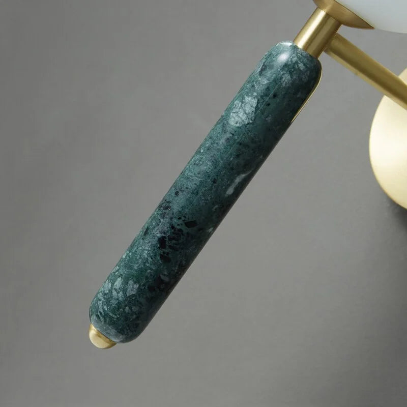 Marble Wall Sconce 32cm | Natural Stone Bedside Reading Light Green White Black Bedroom & Hallway Casalolalights Luxury