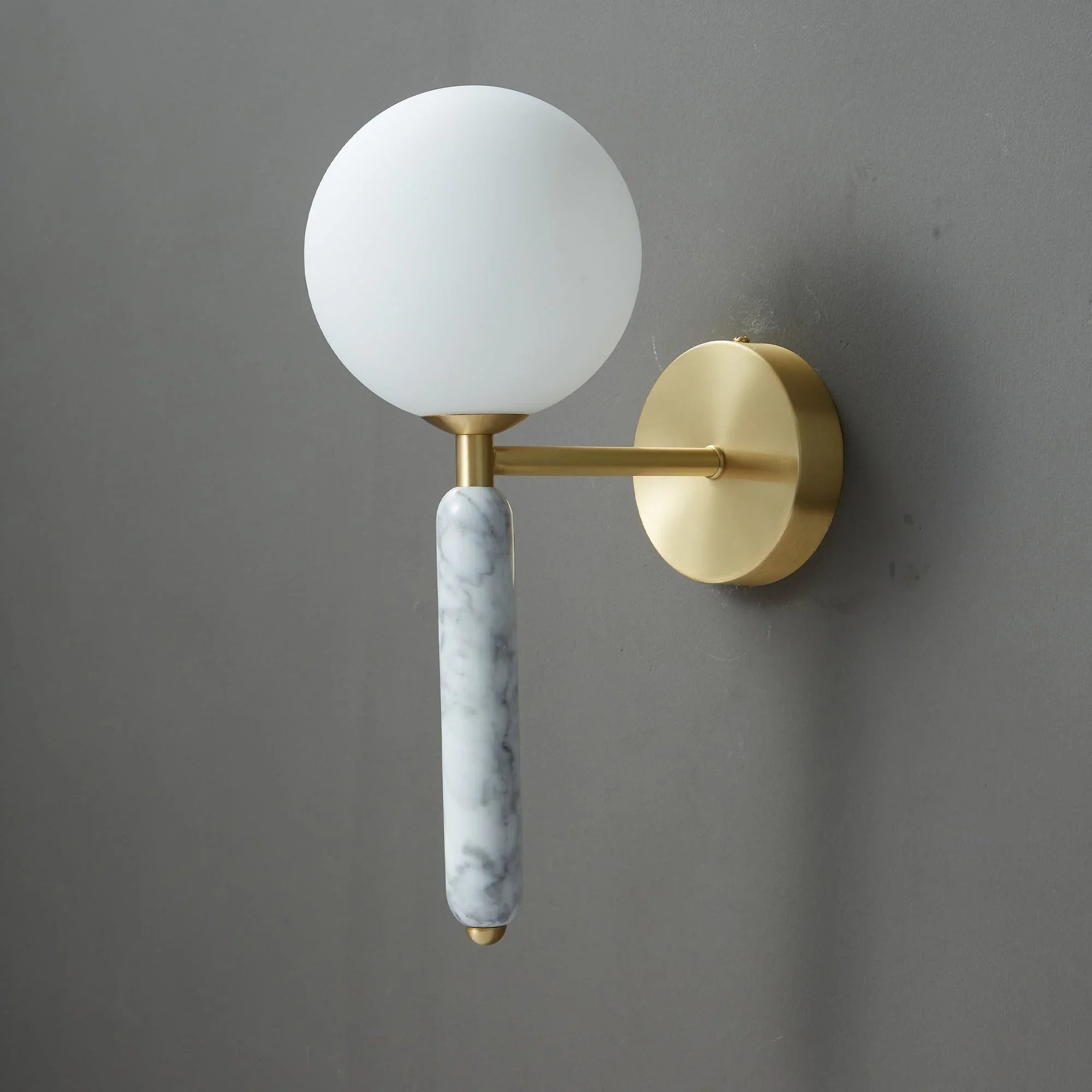 Marble Wall Sconce 32cm | Natural Stone Bedside Reading Light Green White Black Bedroom & Hallway Casalolalights Luxury
