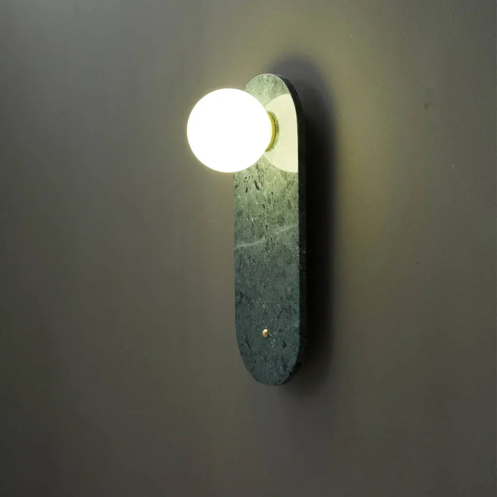 Marble Wall Sconce 32cm | Natural Stone Up-down Light Green or White Bedroom Hallway & Staircase Casalolalights Luxury