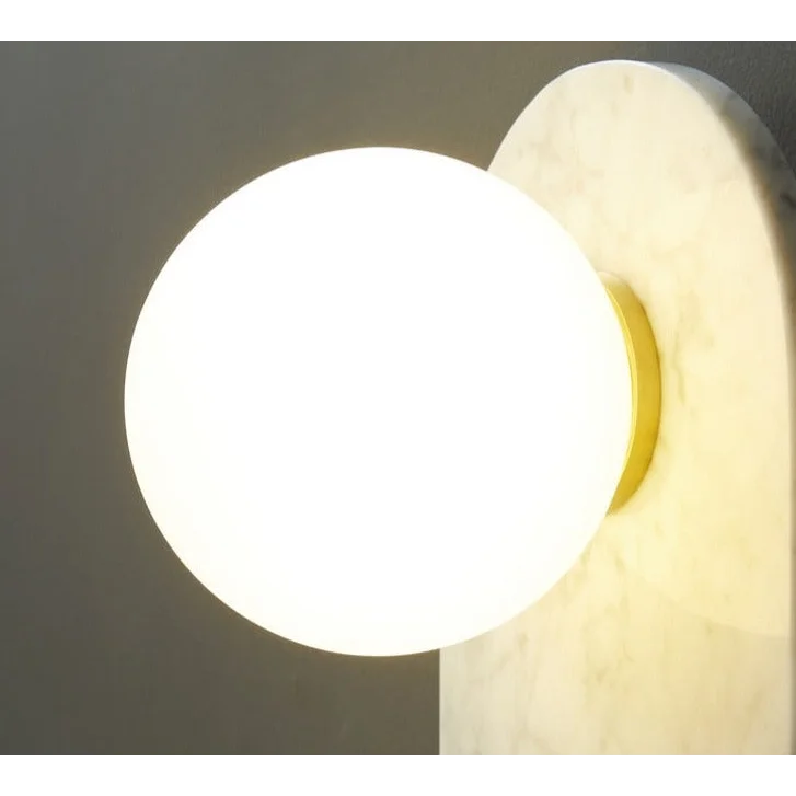 Marble Wall Sconce 32cm | Natural Stone Up-down Light Green or White Bedroom Hallway & Staircase Casalolalights Luxury