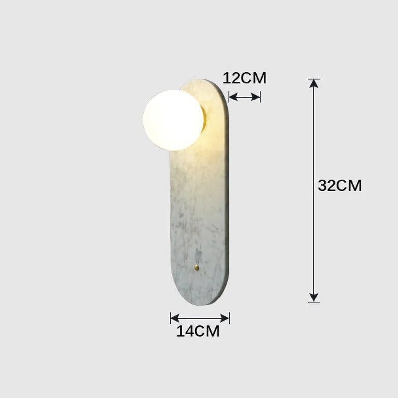Marble Wall Sconce 32cm | Natural Stone Up-down Light Green or White Bedroom Hallway & Staircase Casalolalights Luxury