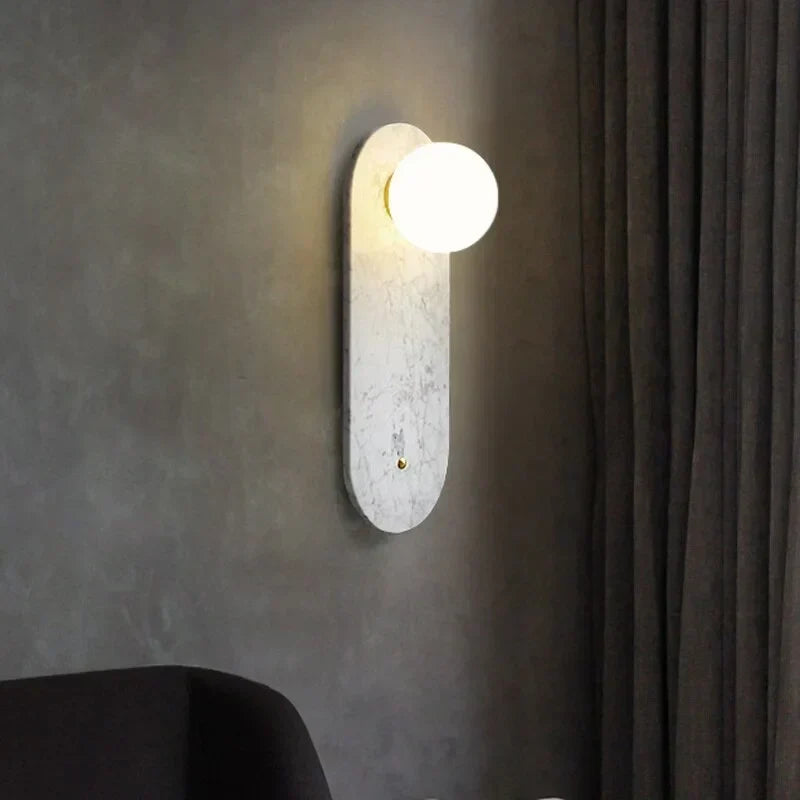Marble Wall Sconce 32cm | Natural Stone Up-down Light Green or White Bedroom Hallway & Staircase Casalola Lights Luxury