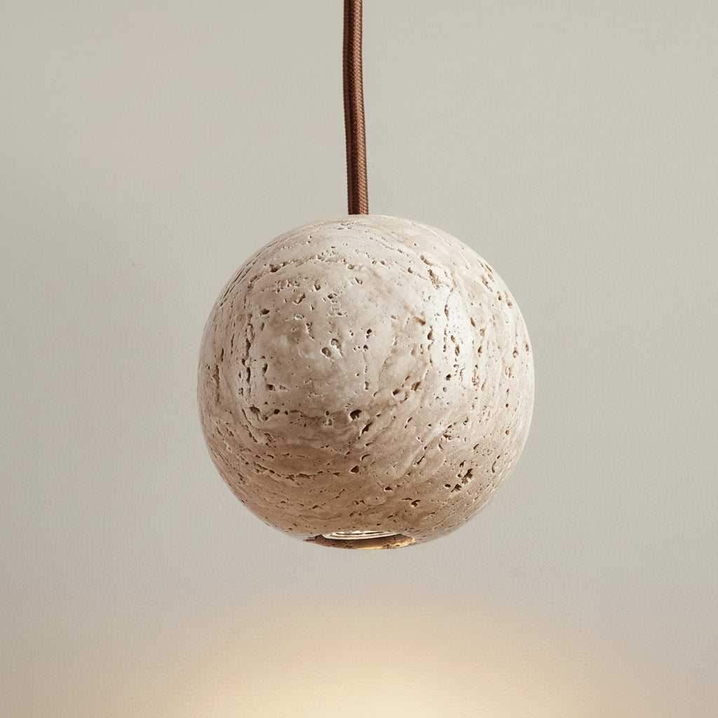 Marble Wood Pendant Lamp for Bedside Living Room Kitchen Island