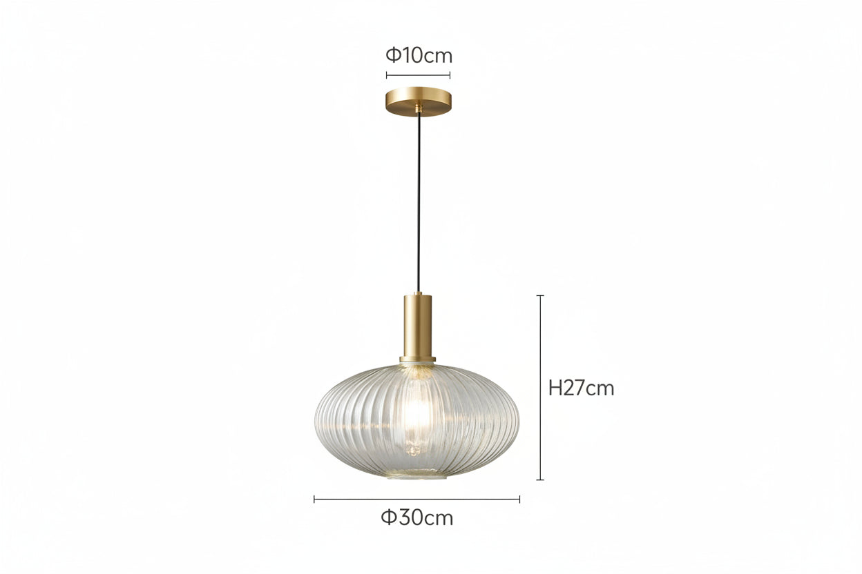 Transparent Glass Pendant Lights | 1-light for Kitchen Bedroom Bathroom