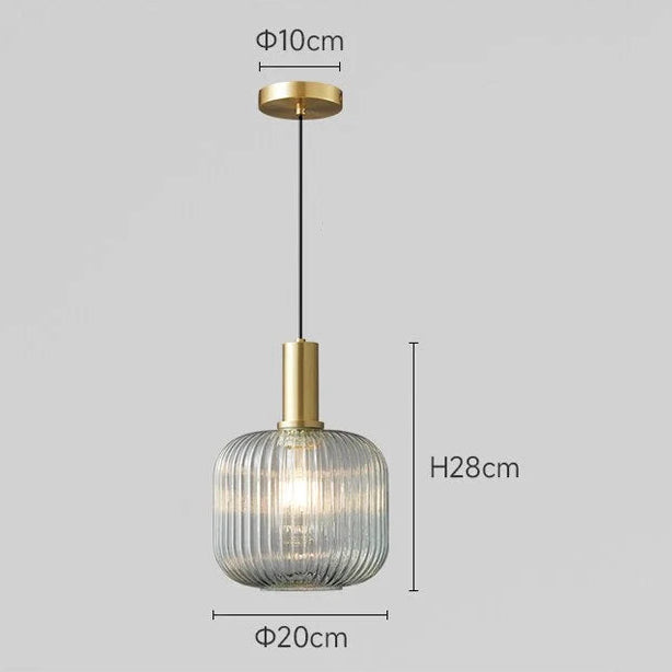 Transparent Glass Pendant Lights | 1-light for Kitchen Bedroom Bathroom