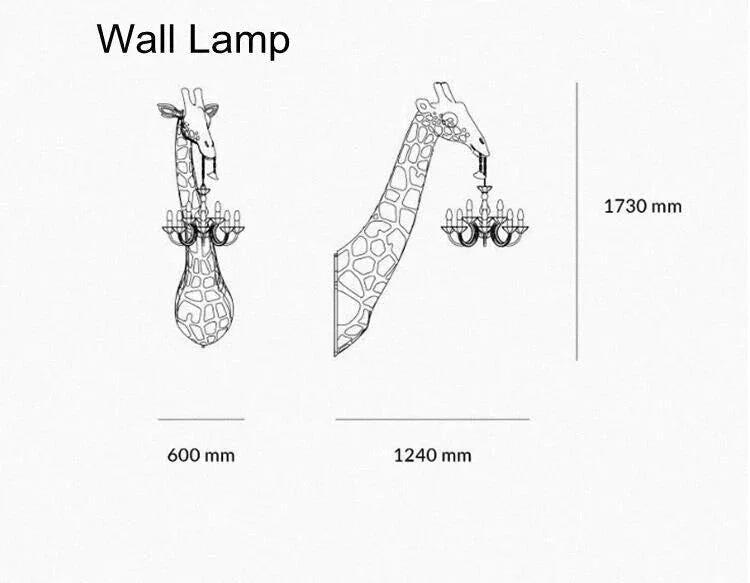Marie - antoinette Resin Giraffe Wall Lamp | Luxury Sconces For Stores Garage Living Room Office - Modern