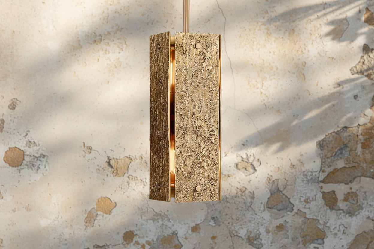 The Matera Monolith | Solid Hand-Cast Brass Pendant