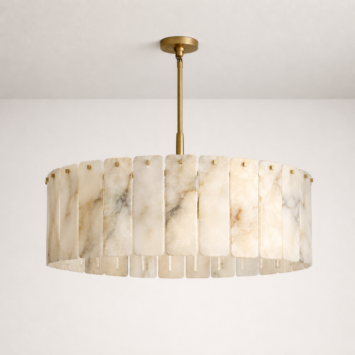 Spanish Alabaster Ring Chandelier for Dining Room | 91cm 122cm 152cm Solid Copper Mid-century Casalolalights Luxury
