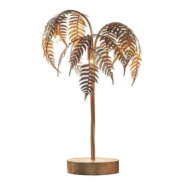 Metal Palm Tree Table Lamp Hollywood Regency Decor | Cl778965 - Art Deco Lamps