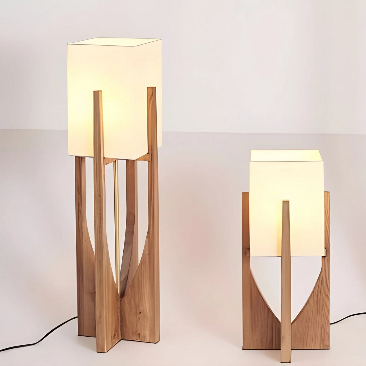 Bamboo Table Lamp 52cm | Handmade Wabi-sabi Parchment Shade Japandi Rustic Bedside & Console Casalolalights Luxury
