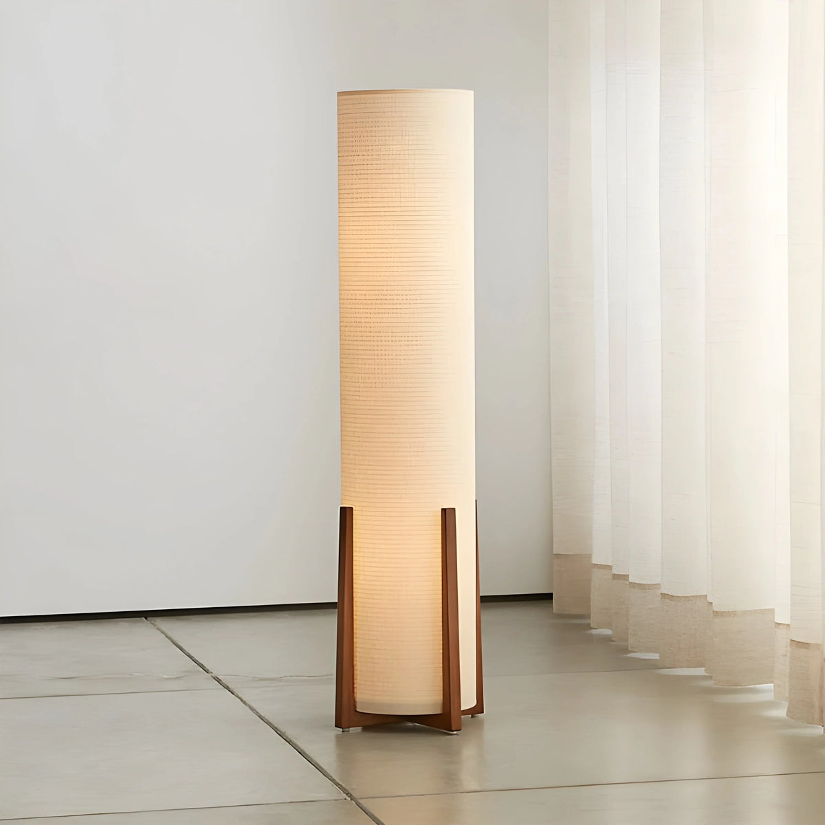 Wood Table Lamp | Bamboo & Walnut Japandi with Fabric Shade or Floor Living Room Bedroom Casalolalights Luxury Lamps