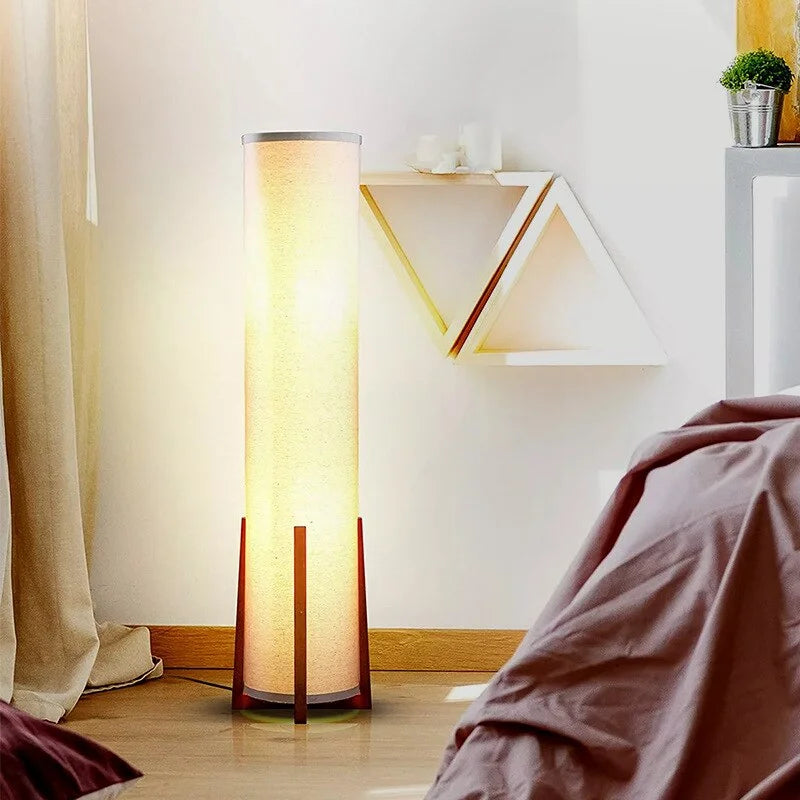 Wood Table Lamp | Bamboo & Walnut Japandi with Fabric Shade or Floor Living Room Bedroom Casalolalights Luxury Lamps