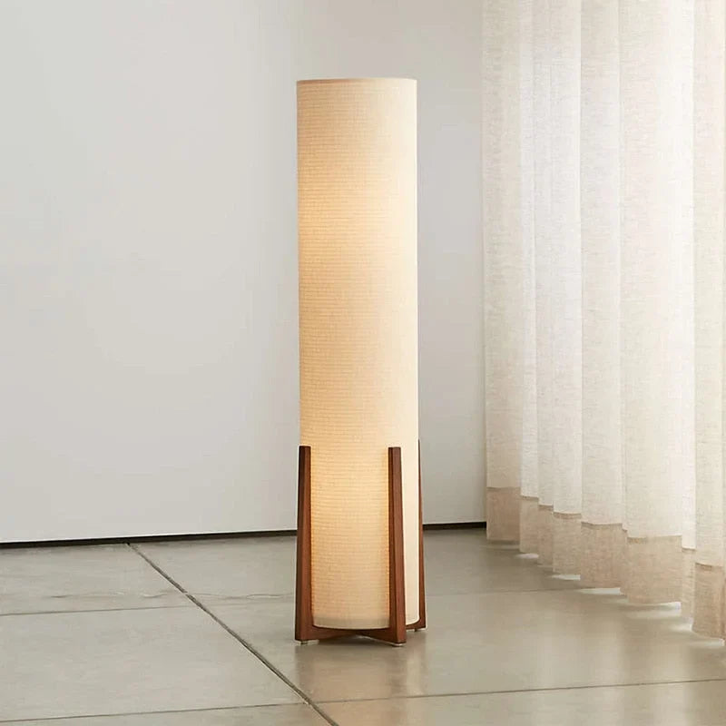 Wood Table Lamp | Bamboo & Walnut Japandi with Fabric Shade or Floor Living Room Bedroom Casalolalights Luxury Lamps