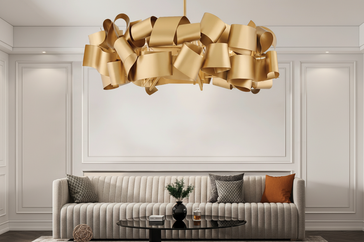 中世纪现代金属丝带吸顶灯 | CL377852G