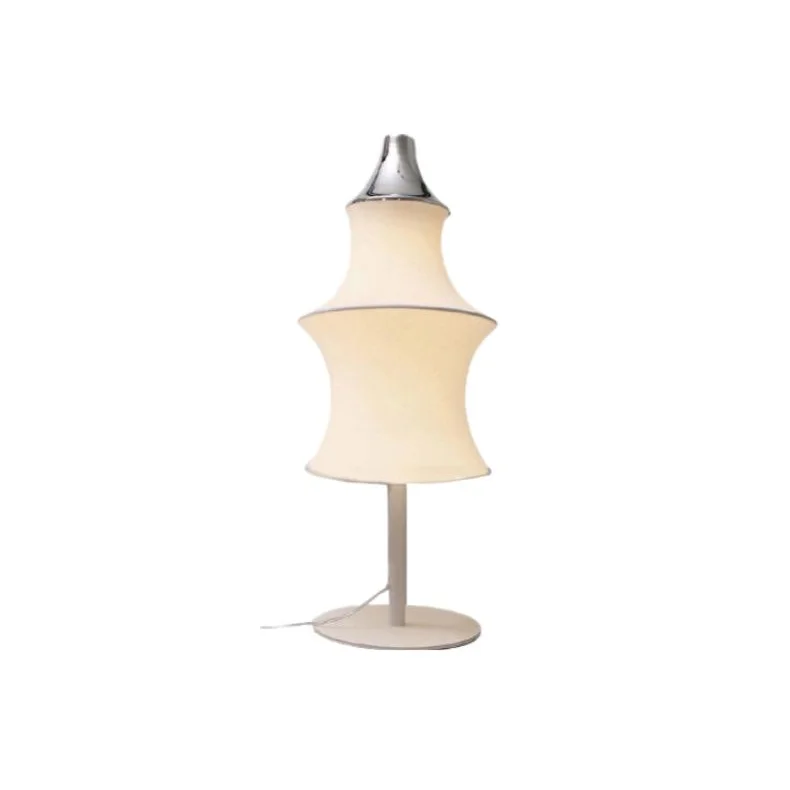 Fabric & Iron Table Lamp | Modern Minimalist Desk or Bedside Lighting