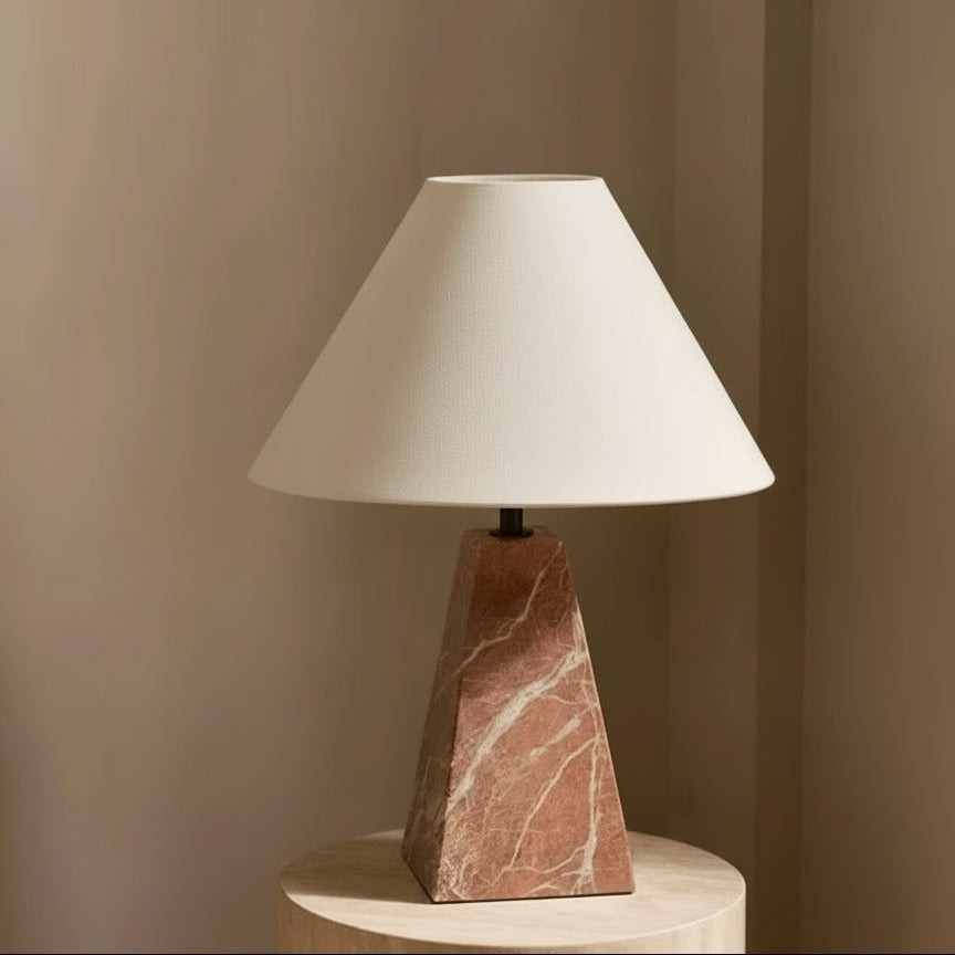 Minimalist Marble Table Lamp | Wabi-sabi Lamps for Bedroom Living Room Console