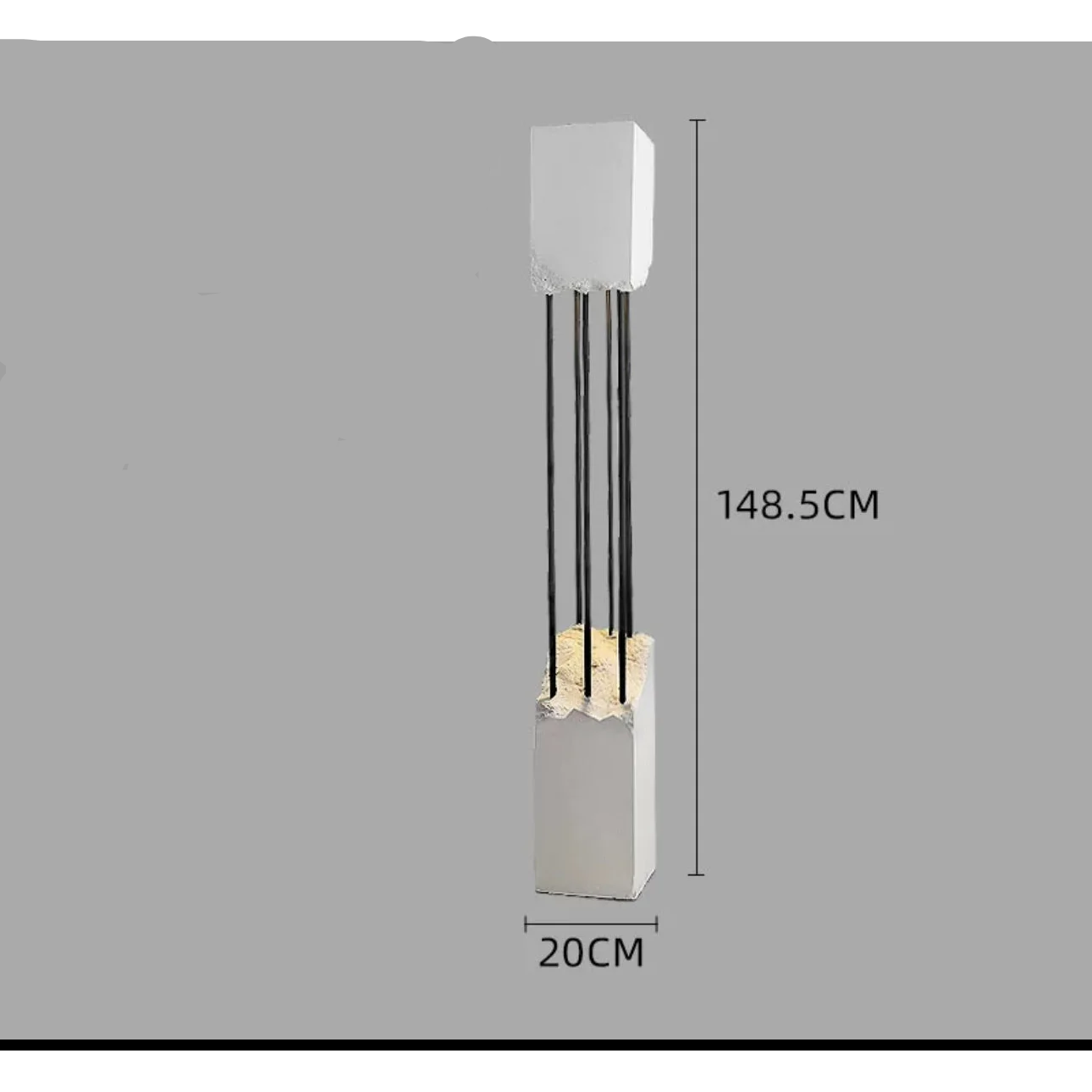 Shop for Floor Lamp Artistic Design Cement & Stainless Steel