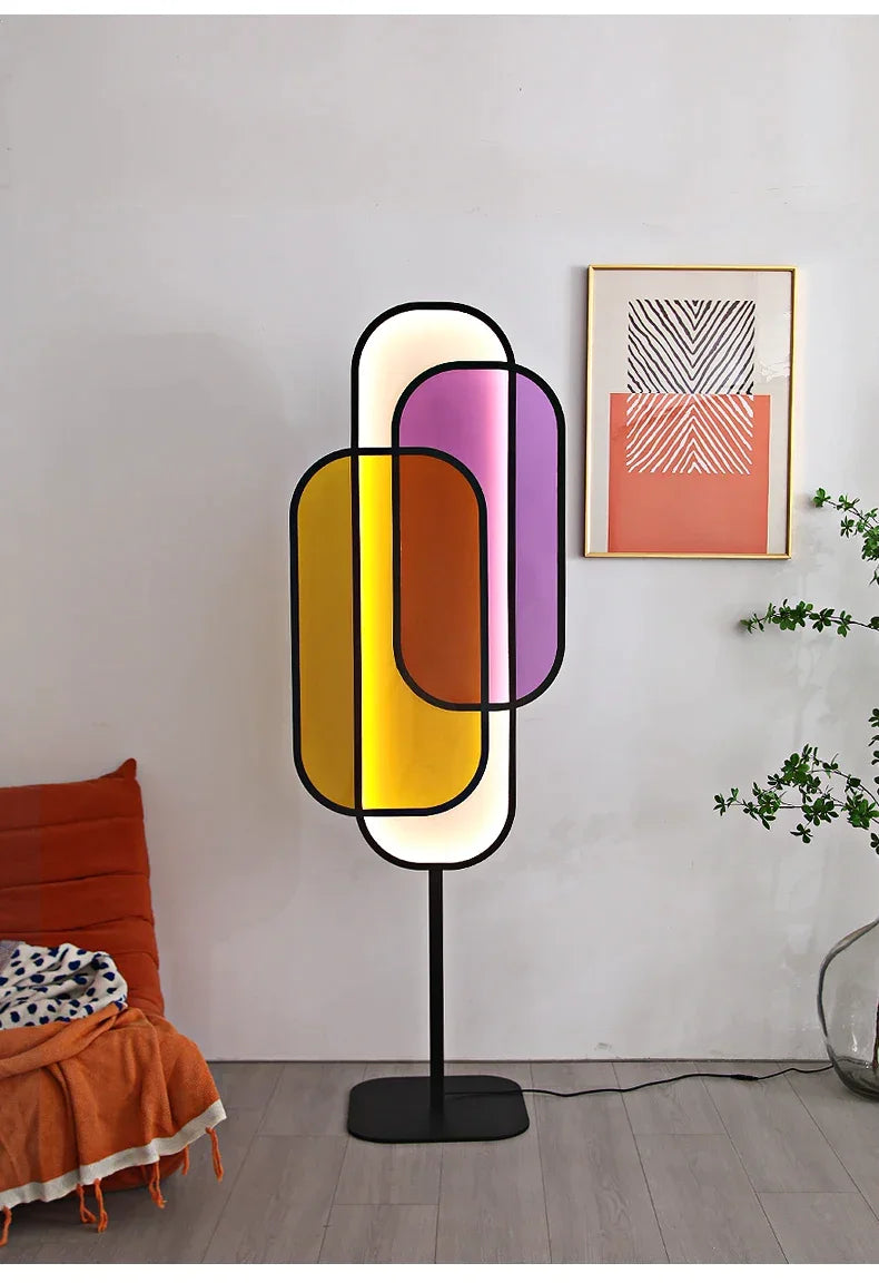 Modern Acryl Floor Lamp | Colorful Artlighting For Eclectic Contemporary Design Homes - Lamps