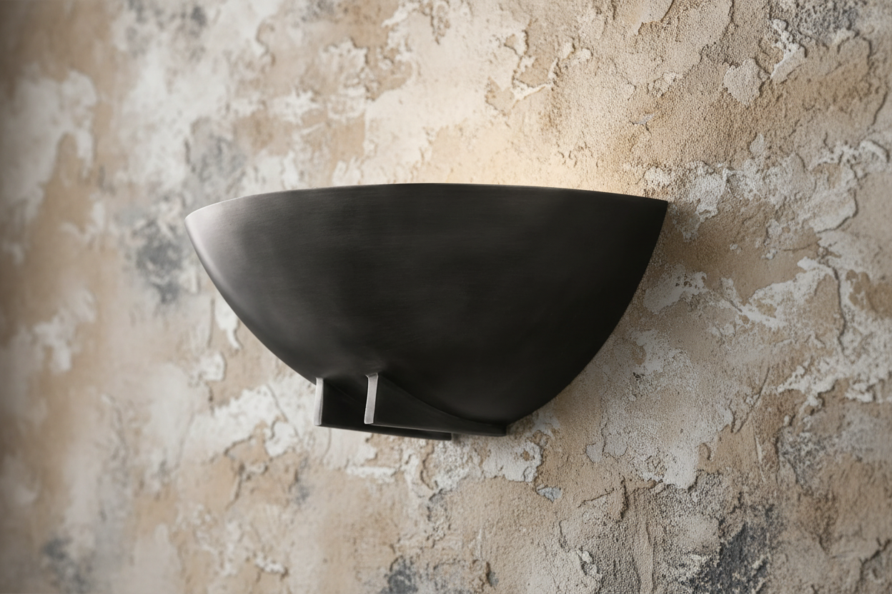 Aplique de pared moderno negro con forma de cuenco | CLHBY90B