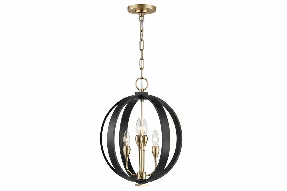 Black Orb Chandelier | Openwork Iron Candelabra Modern Farmhouse Dining & Entryway Casalolalights Luxury Lamps