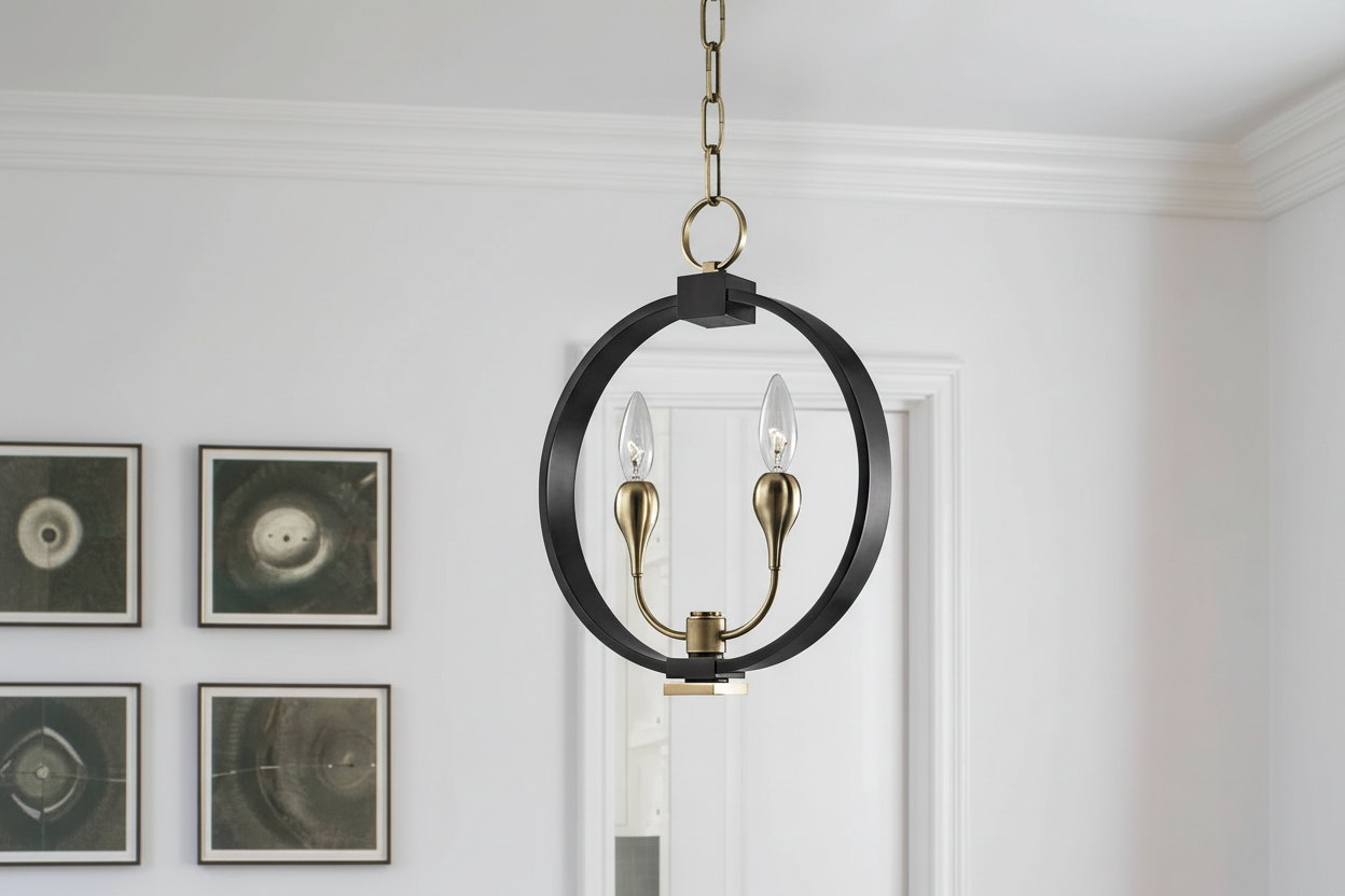 LÁMPARA DE TECHO MODERNA DE ESFERA NEGRA | DISEÑO CLVH8777