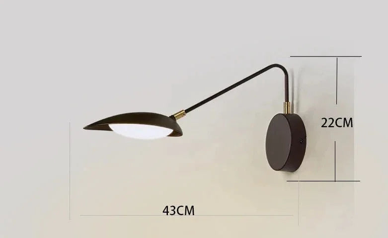 Modern Black Rotatable Wall Lamp Bedside Light Fixtures For Living Room - Minimalist Lamps