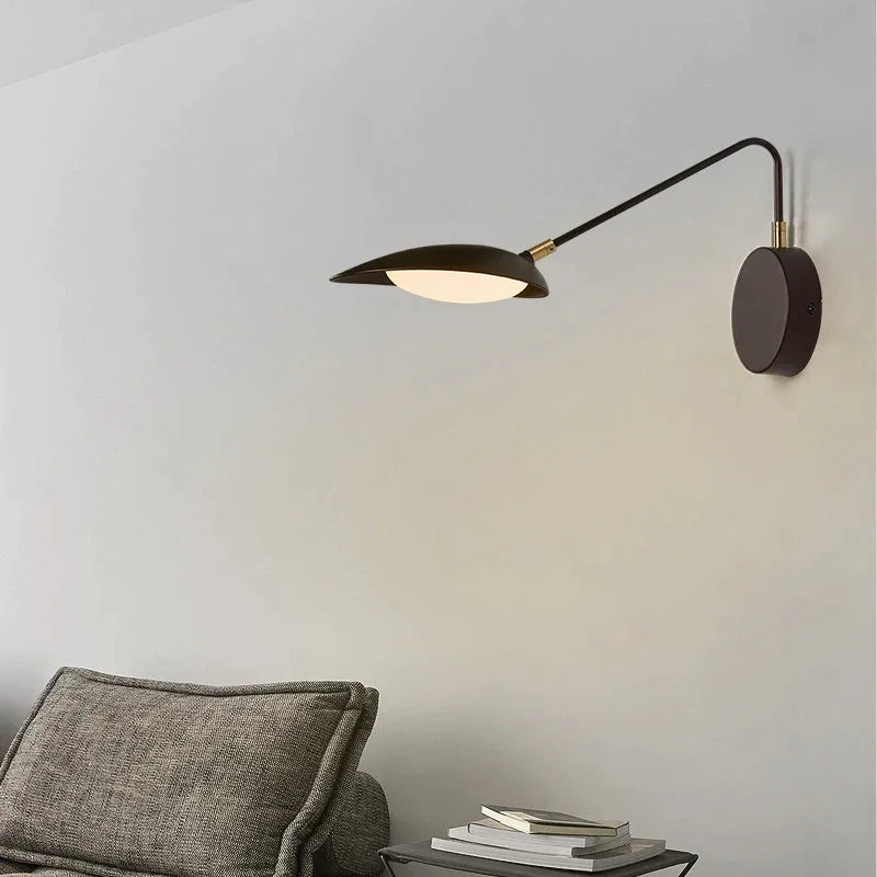 Modern Rotatable Black Wall Sconces for Living Room or Bedside
