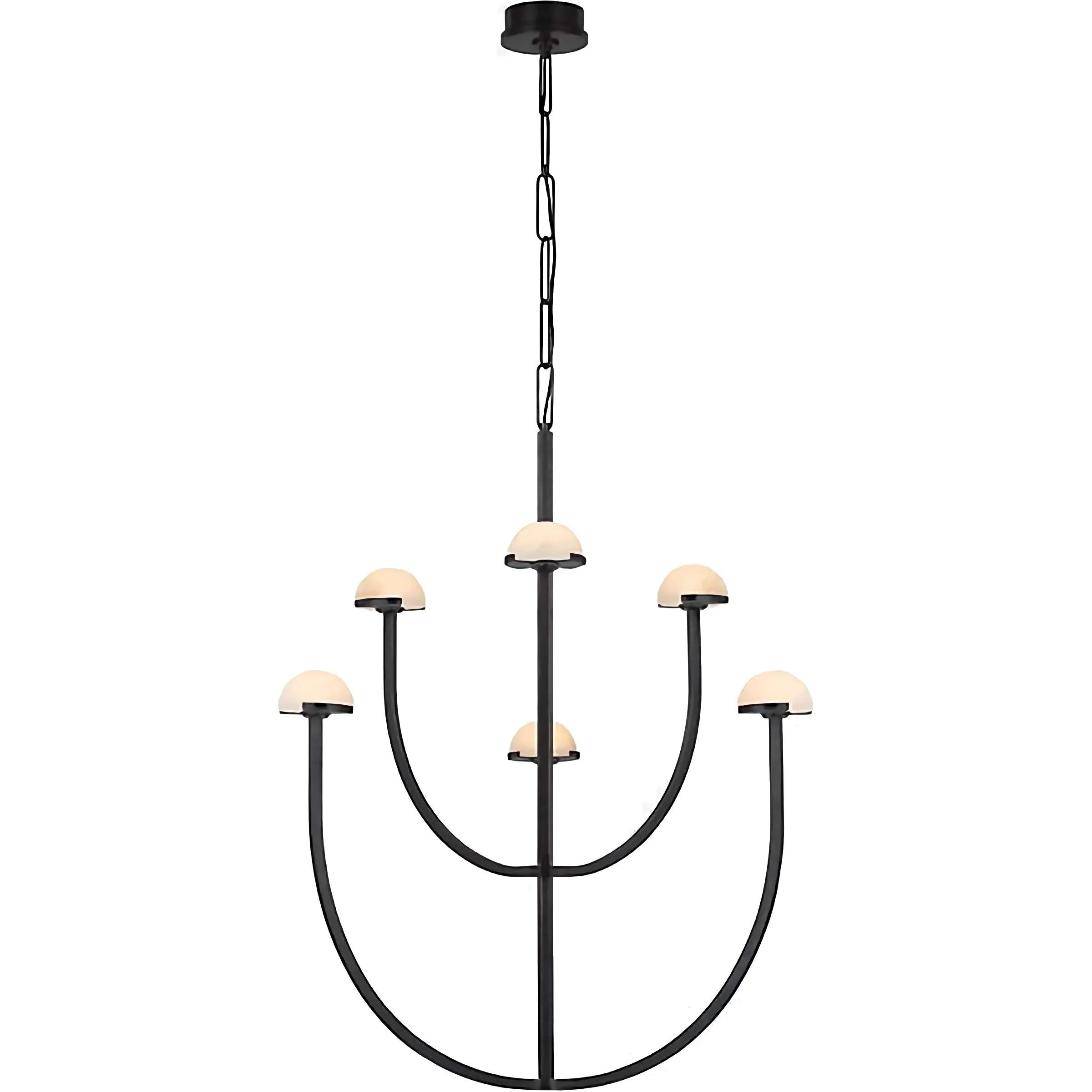 Copper and Alabaster Chandelier for Living Room or Dining | Casalola Lights