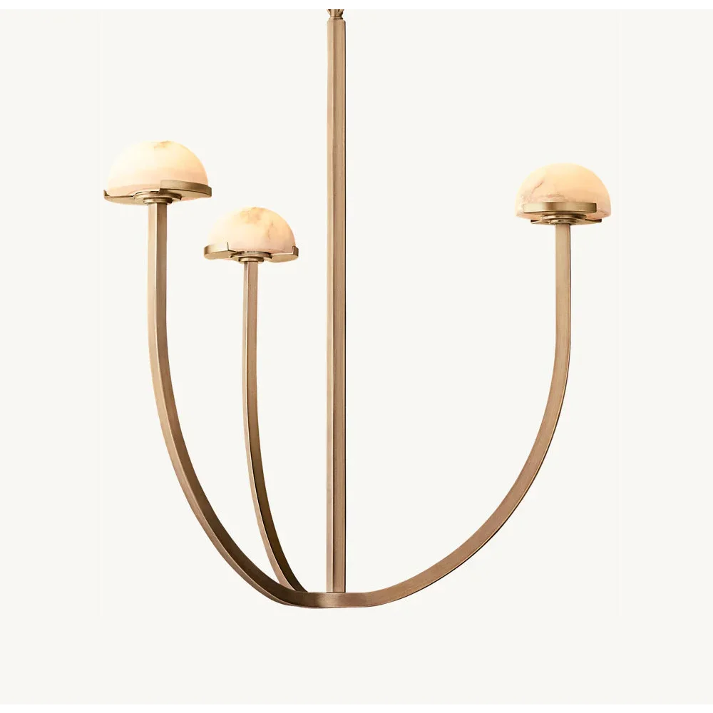 Copper and Alabaster Chandelier for Living Room or Dining | Casalola Lights