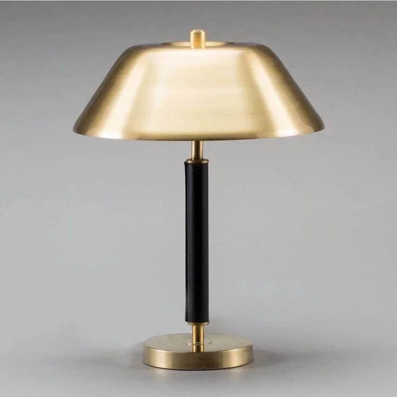 Modern Brass and Black Iron Table Lamp – Luxury Accent Light for Living Room or Bedroom