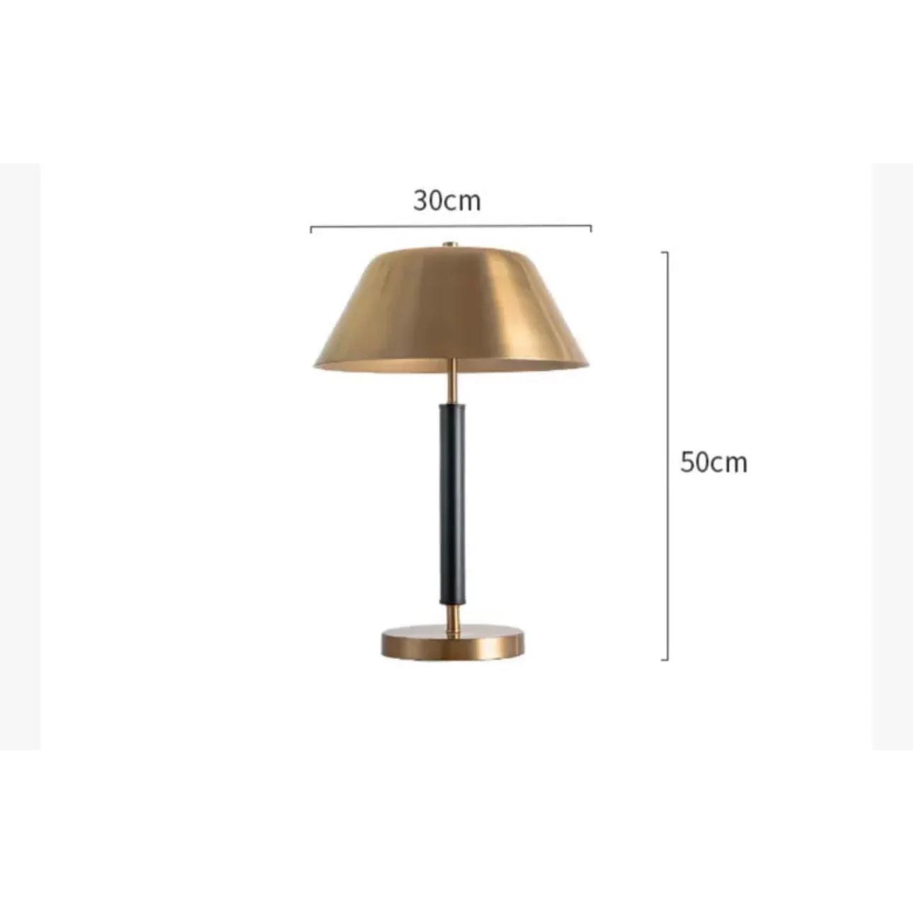 Modern Brass and Black Iron Table Lamp – Luxury Accent Light for Living Room or Bedroom