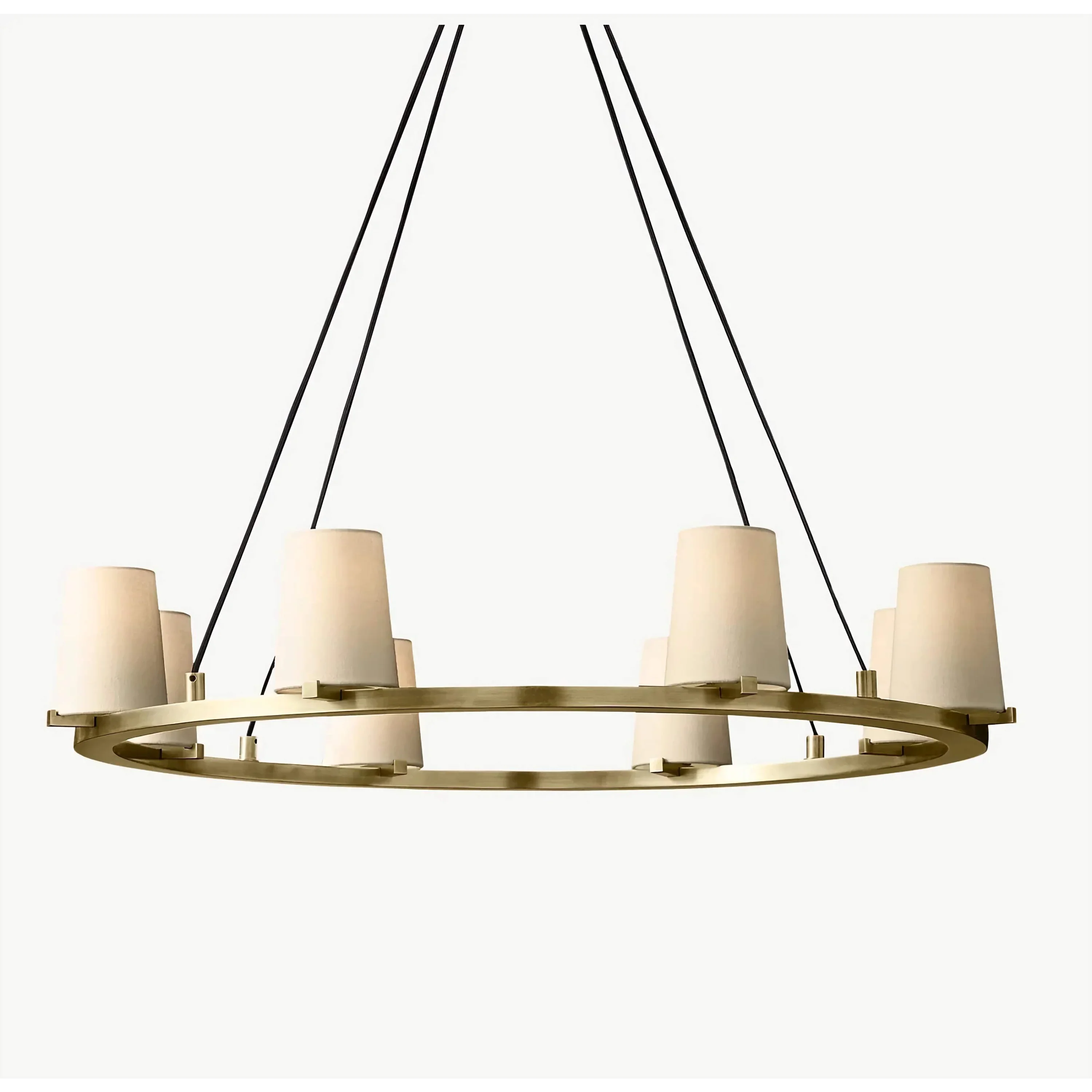 Modern Ring Chandelier – Copper Fabric Shade Dining Room Light Casalolalights Luxury Lamps for Interior Designers
