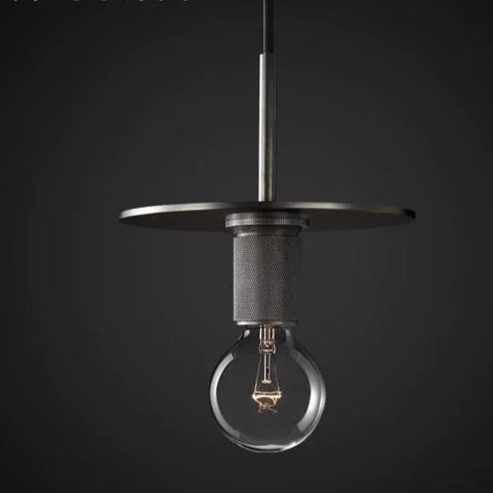 Disc Pendant Light for Kitchen Island or Dining Room | Exposed Bulb Casalola Lights Luxury Lamps Interior Designers