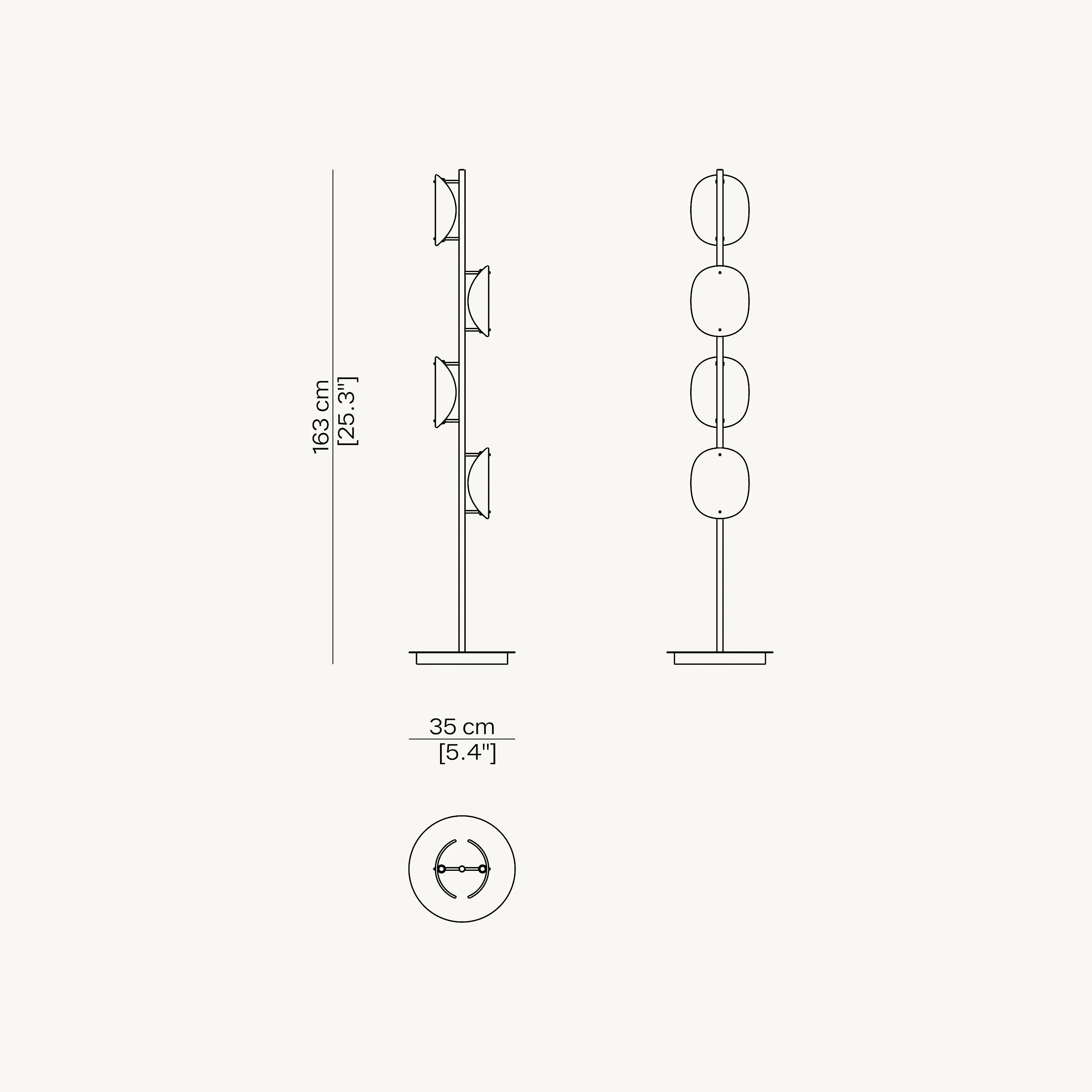 Modern Brass Glass Floor Lamp | Italian Sculptural Led Light