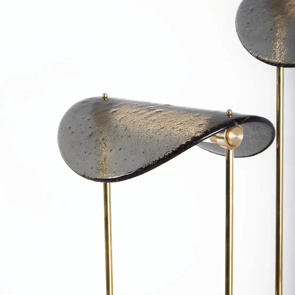 Modern Brass Glass Table Lamp | Italian Sculptural Led Light