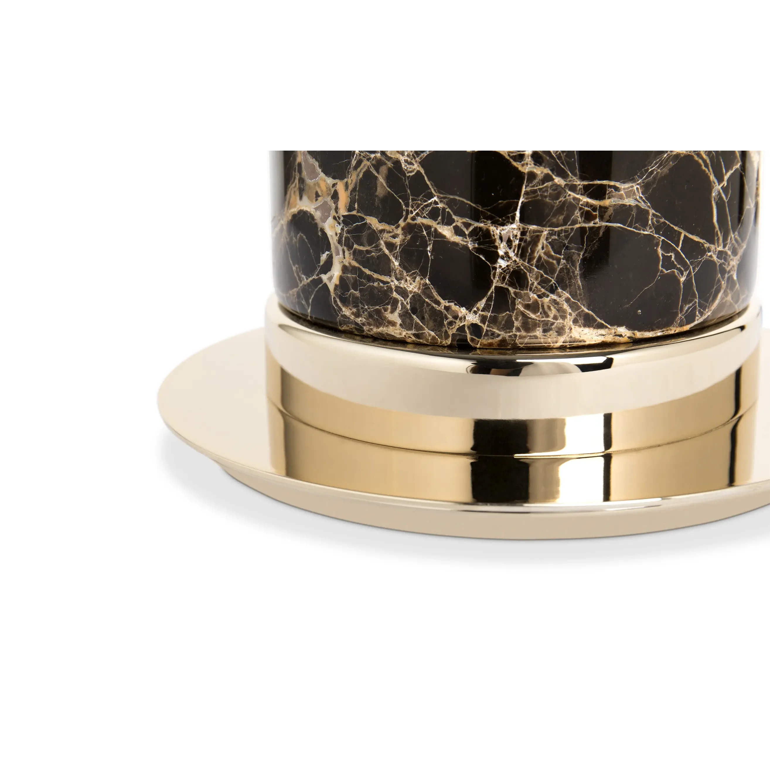 Modern Brass & Marble Table Lamp | Sculptural Glass Lighting