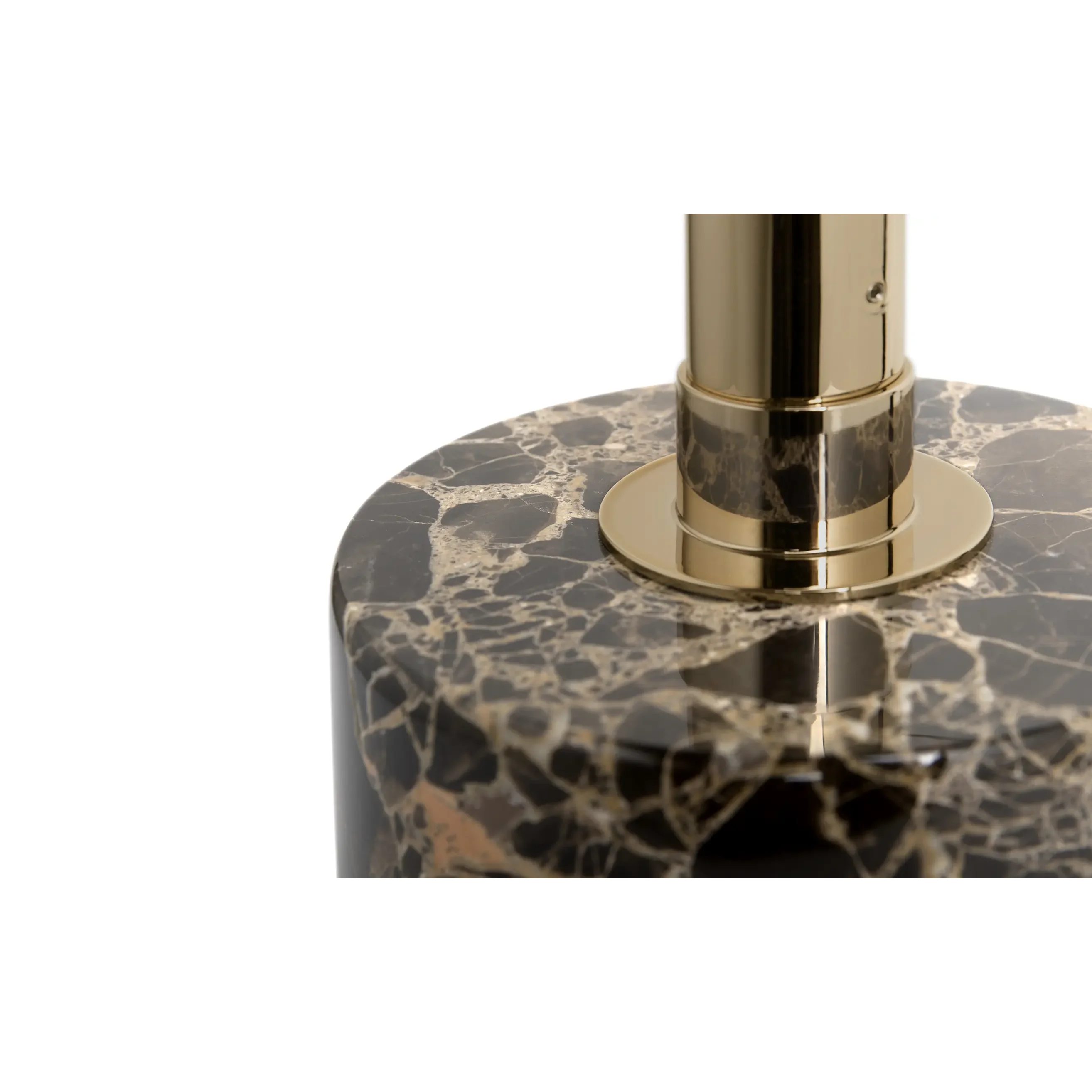 Modern Brass & Marble Table Lamp | Sculptural Glass Lighting