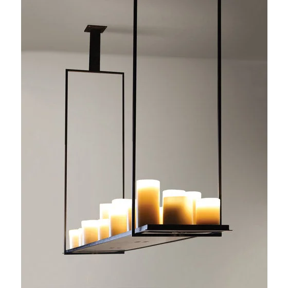 Candle Chandelier | Led Faux-marble Linear Modern Transitional Dining & Kitchen Island Casalolalights Luxury Lamps